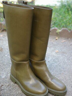Reformation Green and Khaki Boots